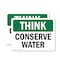 Signmission Conserve Water, 10 in W x Rectangle, Plastic OS-2PACK-TS-P-710-L-11821 - alternate 1